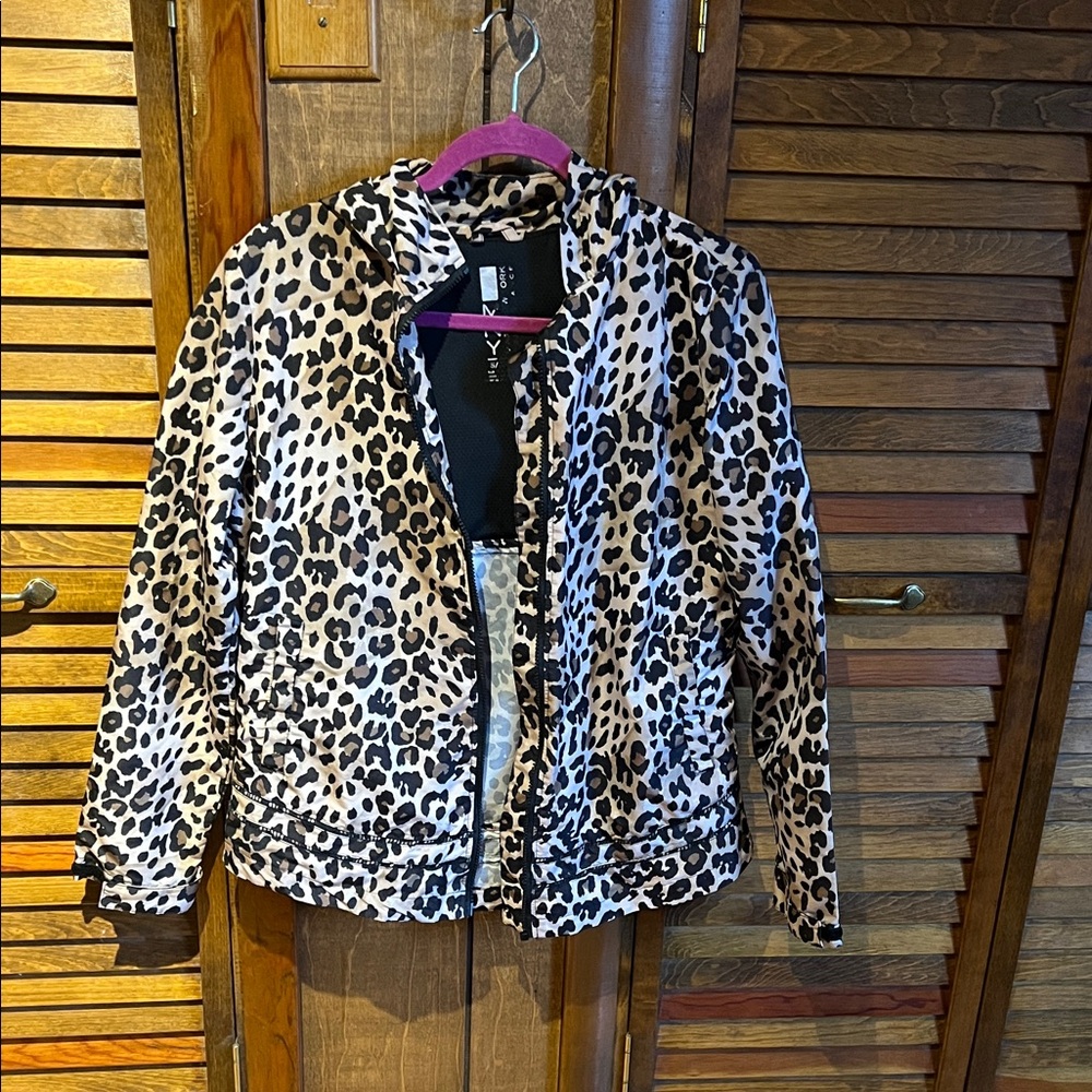 Marc New York Women's Tan Leopard Teddy Jacket